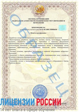 Образец сертификата соответствия (приложение) Ржев Сертификат ISO 27001